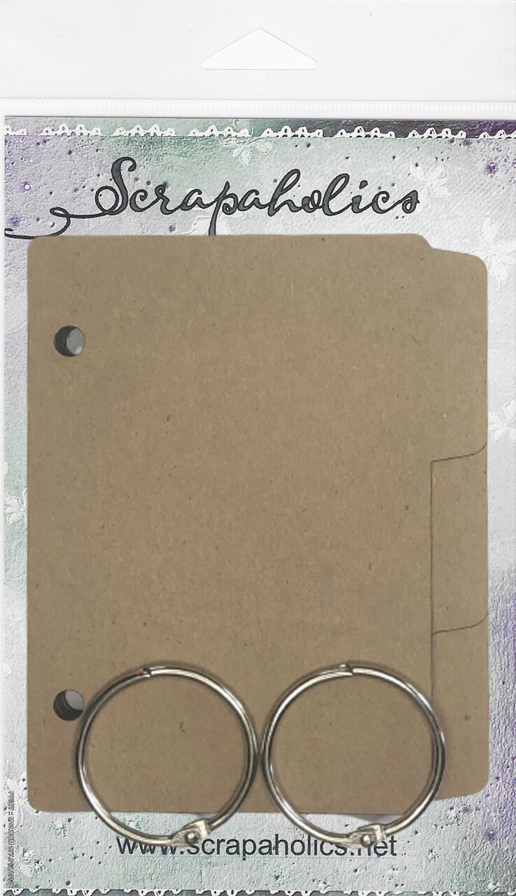 Scrapaholics Laser Cut Chipboard 2Mm Thick-File Folder Mini Album, 5.5"X4.25"